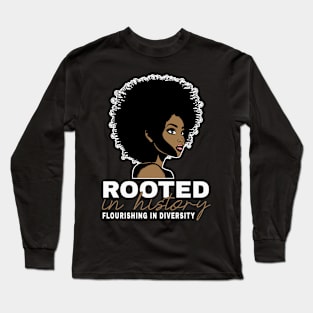 Motivational Roots Of Lovable Afro Quote Long Sleeve T-Shirt